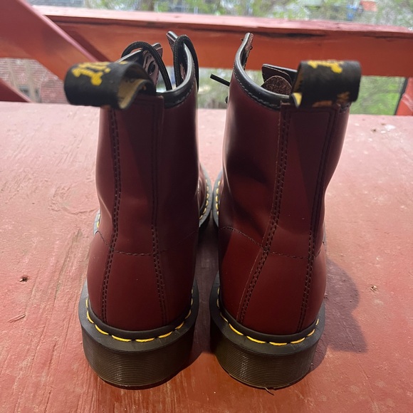 Dr. Martens Men's Burgundy Boots - Picture 2 of 5